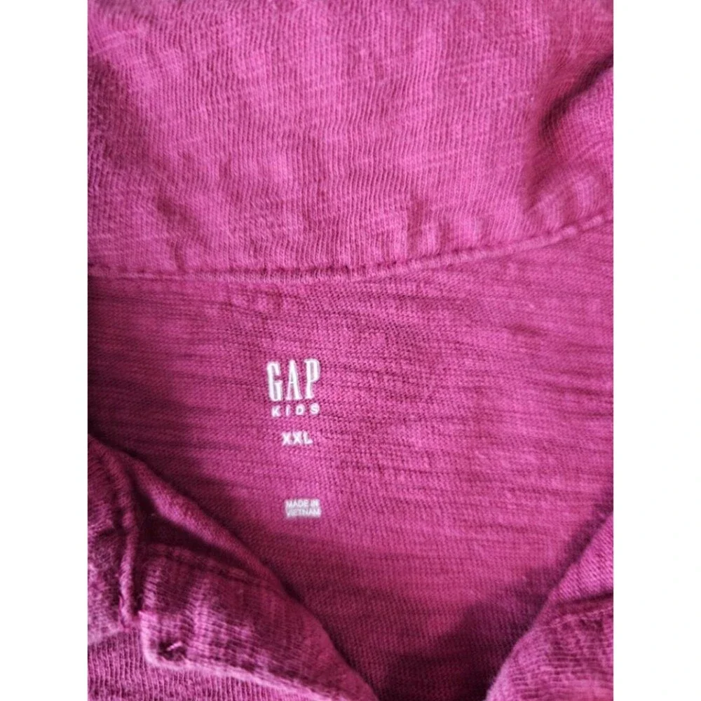 Gap Kids Boys Ombre Polo Shirt Pink Short Sleeve Size XXL